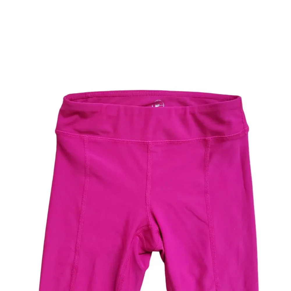 90 Degrees Reflex Leggings Girls Small 7 8 Hot Pink Cutouts